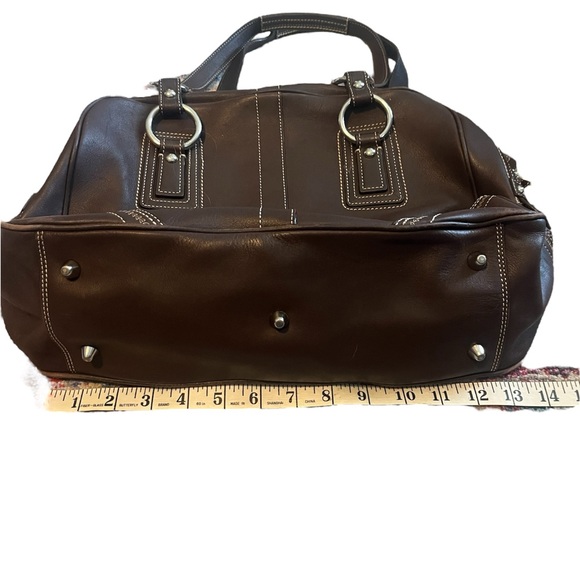 Coach 10581 Brown Leather Soho Large Satchel Carry All Bowling Bag Purse - Picture 8 of 10